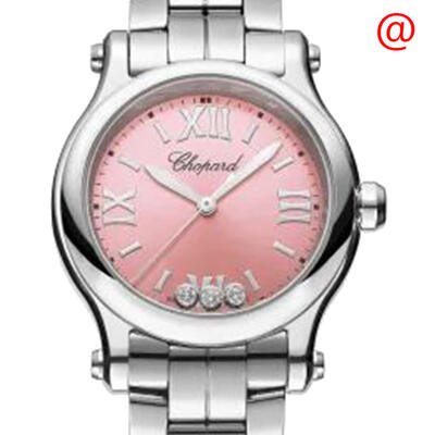 Chopard Happy Sport Quartz Pink Dial Ladies Watch - Model: 278590-3012 (pink, arb1643)
