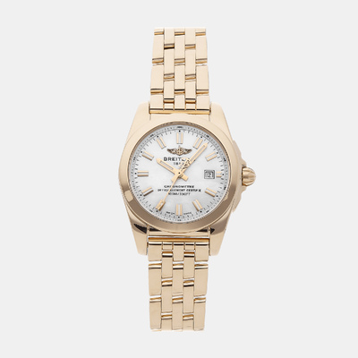 H7234812/A791 Breitling White 18k Rose Gold Galactic Quartz Women's Wristwatch 976881 (white, arb8445)