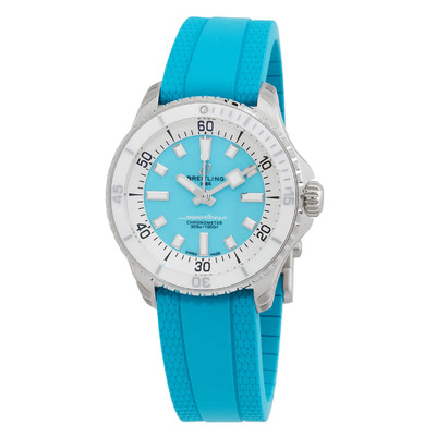 Breitling Superocean Automatic Chronometer Turquoise Dial Ladies Watch Model A17377211C1S1 (green, arb1026)