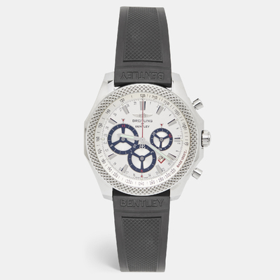 Breitling for Bentley Silver Stainless Steel Rubber Barnato Racing A25366 Men's Watch - Model: A25366, Part No.: 989771 (arb9235)