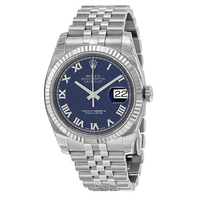 Pre-owned Rolex Oyster Perpetual Mens Watch 116234-BLRJ (blue, arb23970)