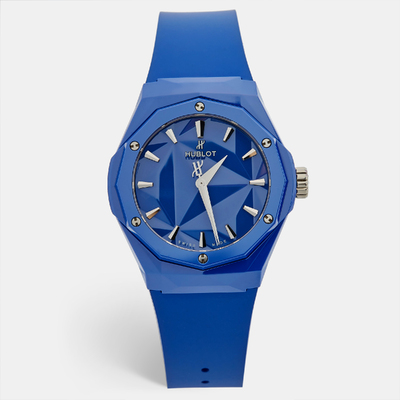 Hublot Blue Ceramic Rubber Classic Fusion Orlinski 550.ES.5100.RX.ORL21 Unisex Wristwatch 995742 (blue, arb9236)