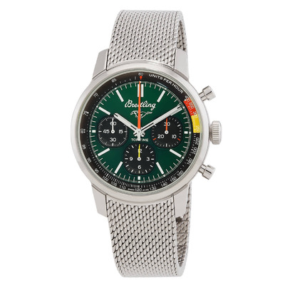 Breitling Top Time Chronograph Automatic Chronometer Green Dial Unisex Watch AB01762A1L1A1 (green, arb1570)