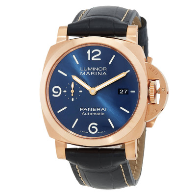 Panerai Luminor Marina Goldtech Automatic Blue Dial Mens Watch PAM01112 (blue, arb4354)
