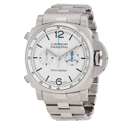 Panerai Luminor Chrono 44mm Automatic White Dial Mens Watch PAM01548 (arb3981)