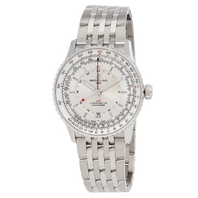41mm Silver Automatic Mens Breitling Navitimer A32310211G1A1 (beige, arb1031)
