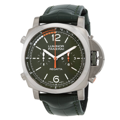 Panerai Luminor Regatta Chronograph Automatic Green Dial Mens Watch PAM01299 (green, arb17478)