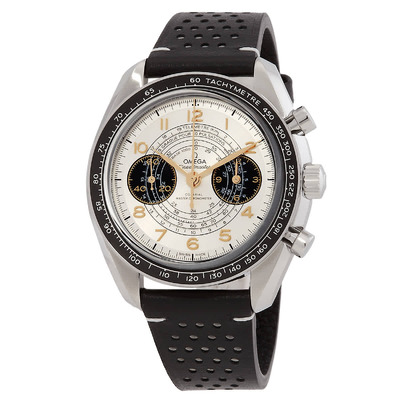 Omega Speedmaster Chronoscope Paris 2024 Automatic Mens Watch Ref. 522.32.43.51.02.001 Silver Dial (black, arb4330)