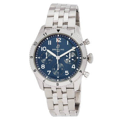 Breitling Classic AVI 42 Mens Chronograph Automatic Blue Dial Watch A233801A1C1A1 (blue, arb23765)
