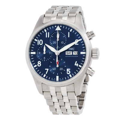IWC Pilot Chronograph 41 Automatic Blue Dial Mens Watch IW388102 (black, arb3319)