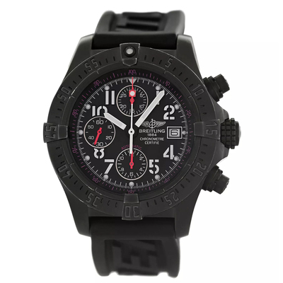Pre-owned Breitling Avenger Skyland Chronograph Automatic Digital Chronometer Black Dial Mens Watch M13380 (black, arb3781)
