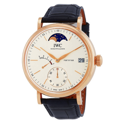IWC Portofino Hand-Wind Moon Phase Silver Dial Mens Watch IW516409 (blue, arb3259)