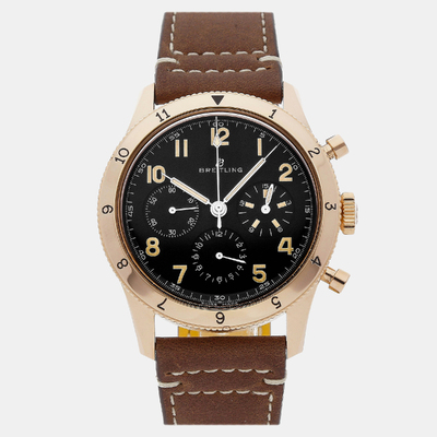 Breitling Black 18k Rose Gold Aviator RB0920131B1X1 Men's Watch 41mm 982394 (black, arb13808)