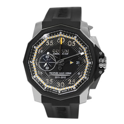 Pre-owned Corum AdmiralS Cup Seafender Automatic Black Dial Mens Watch 960.101.04 (black, arb5524)