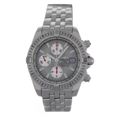 Pre-owned Breitling Chronomat Evolution Chronograph Automatic Chronometer Silver Dial Mens Watch A13356 (arb6458)