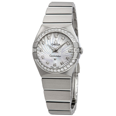 Pre-owned Omega Constellation Diamond Mother of Pearl Dial Ladies Watch Ref: 123.15.24.60.55.002 (arb5279)