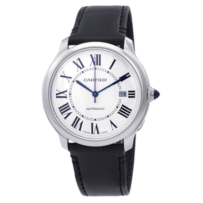 Pre-Owned Cartier Ronde Must De Cartier Men's Automatic White Dial Watch - WSRN0032 (black, arb25028)