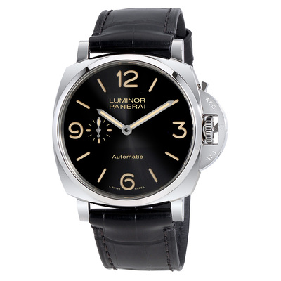 Pre-owned Panerai Luminor Due 3 Days Automatic Black Dial Mens Watch PAM00674 (black, arb3529)
