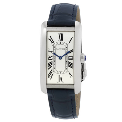 Cartier Tank Americaine Large Model Automatic Mens Watch WSTA0083 Silver Dial (blue, arb2019)