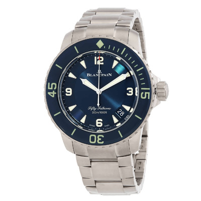 Blancpain Fifty Fathoms Automatic Mens Watch 5015-12B40-98B (blue, arb1218)
