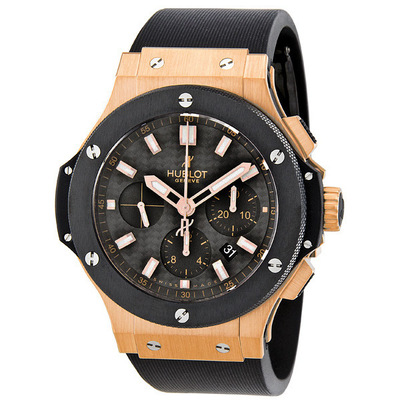 Pre-Owned Hublot Big Bang Evolution 18kt Rose Gold Mens Watch Ref:301PM1780RX 301.PM.1780.RX (black, arb24653)