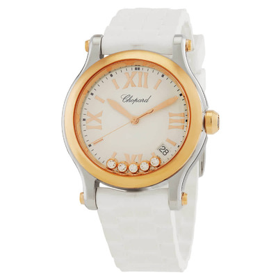 Chopard Happy Sport Watch 278582-6001 Ladies Rose Gold Steel (black, arb1632)
