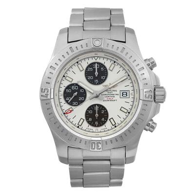 Pre-Owned Breitling Colt Chronograph Automatic White Dial Mens Watch A1338811/G804-173A (arb6469)