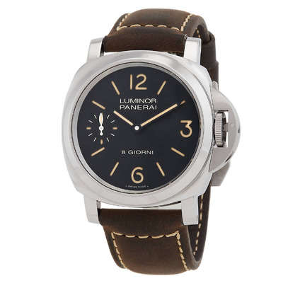 Panerai Luminor Base Hand-Wind Black Dial Mens Watch PAM00915BR (black, arb4894)
