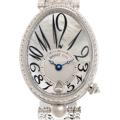 Breguet Reine de Naples Mother of Pearl 18kt White Gold Diamond Ladies Watch 8918BB58J20D000 8918BB/58/J20.D000 (arb1535)