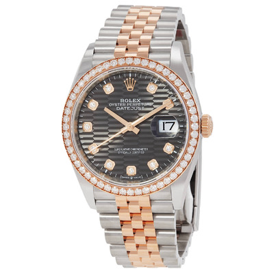 Rolex Datejust 36 with Diamond Dial - Stainless Steel & Everose Gold M126281rbr-0029 (arb6088)