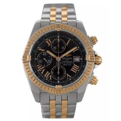 Pre-owned Breitling C13356 Chronograph Automatic Mens Watch - Black Dial (black, arb6472)