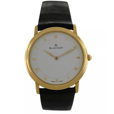 Pre-owned Blancpain Villeret Automatic White Dial Mens Watch 0071-048 0071-1418 (black, arb2955)