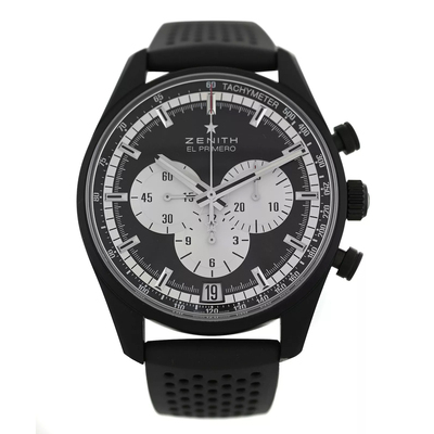 Pre-Owned Zenith El Primero Chronograph Black Dial Mens Watch Ref. 24.2041.400 (black, arb6903)