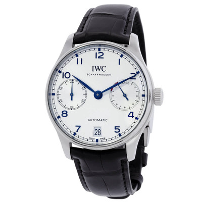 IWC Portugieser Automatic Silver Dial Mens Watch IW500701 IW500705. (black, arb2357)