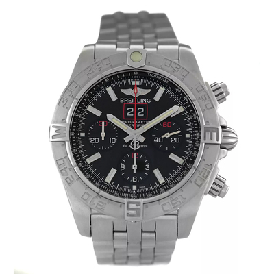 Pre-Owned Breitling Chronomat Blackbird Mens Chronograph - A44360 (black, arb7141)