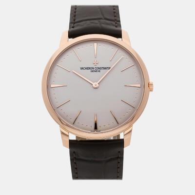 Vacheron Constantin Patrimony Silver 18k Rose Gold Manual Winding Men's Watch - Reference: 81180/000R-9159 1056813 (arb9166)