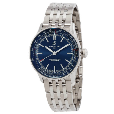 Breitling Navitimer Automatic Blue Dial Mens Watch A17329161C1A1 - Silver Stainless Steel Case & Bracelet (blue, arb13283)