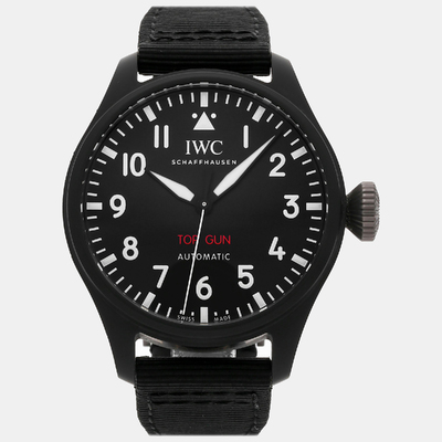 IWC 1062383 Black Ceramic Pilot's Automatic Men's Wristwatch - 44 mm (black, arb8592)
