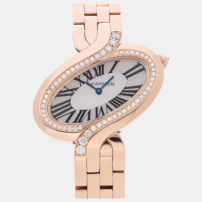 Cartier Delices WG800006 18k Rose Gold Quartz Women's Watch 1056824 (arb8595)