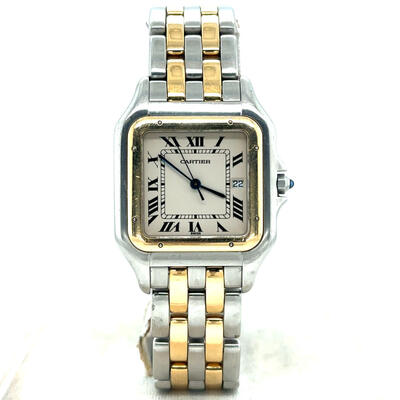 Pre-owned Cartier Panthere Quartz Silver Dial Unisex Watch Ref: 187957 (arb3025)
