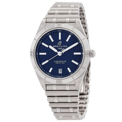 Breitling Chronomat Ladies Watch A103801A1C1A1: Blue Dial Automatic, Silver Bracelet (blue, arb684)