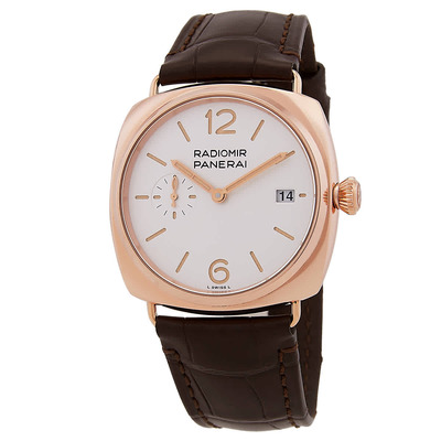 PAM01026 Panerai Radiomir Quaranta Goldtech Automatic Mens Watch - Rose Gold Case, Brown Alligator Strap (brown, arb4911)