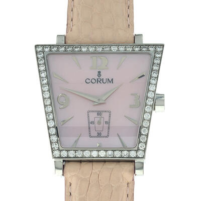 Corum Trapeze Quartz Diamond Pink Dial Ladies Watch Z106/93745 (blue, arb1592)