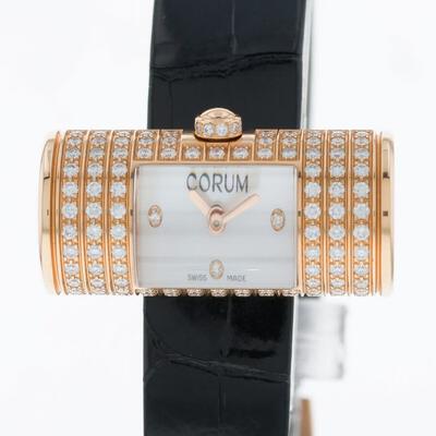 Corum Golden Tube | Quartz Diamond Mens Watch V137/00970 (black, arb925)