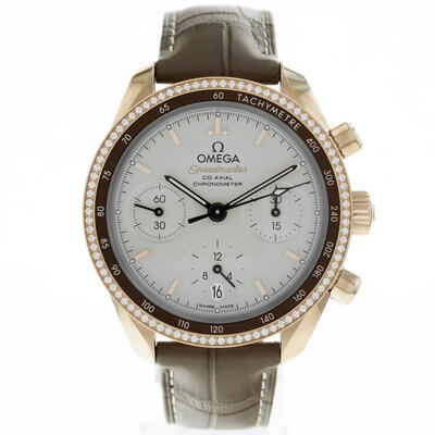 Omega Speedmaster Ladies Chronograph Diamond Watch Ref:324.68.38.50.02.003 (brown, arb5169)