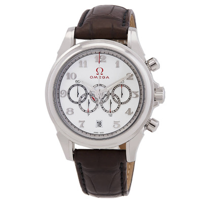 Omega Olympic Chronograph White Dial Mens Watch Calibre 3888 Automatic Ref.42213415204 422.13.41.52.04.001 (brown, arb4829)