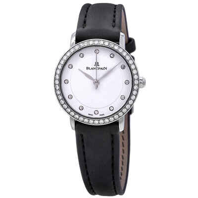 Blancpain Ultraplate Automatic Diamond White Dial Ladies Watch 6102-4628-95A (black, arb941)
