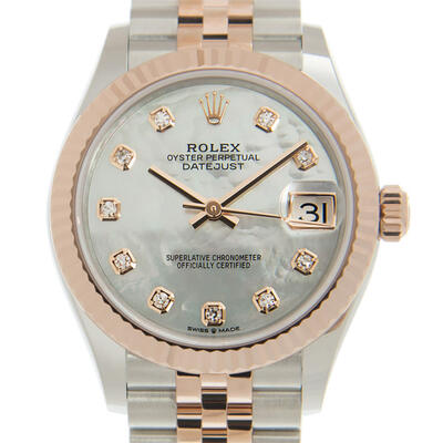 Rolex Datejust 31 Mother of Pearl Diamond Dial Automatic Ladies Steel and 18kt Everose Gold Jubilee Watch 278271MDJ (arb6671)