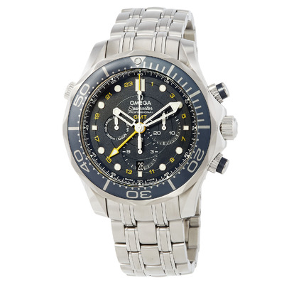 Pre-owned Omega Seamaster Chronograph Blue Dial Men's Watch 21230445203001 (blue, arb14502)