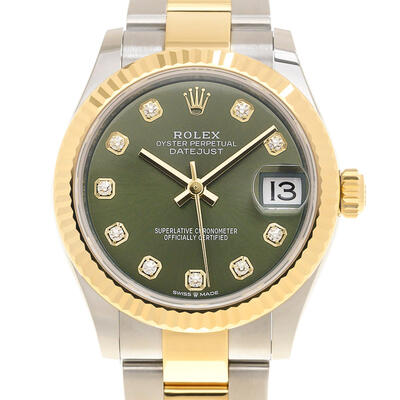 Rolex Datejust 31 Automatic Diamond Green Dial Ladies Watch Model 278273GNDO (arb24560)
